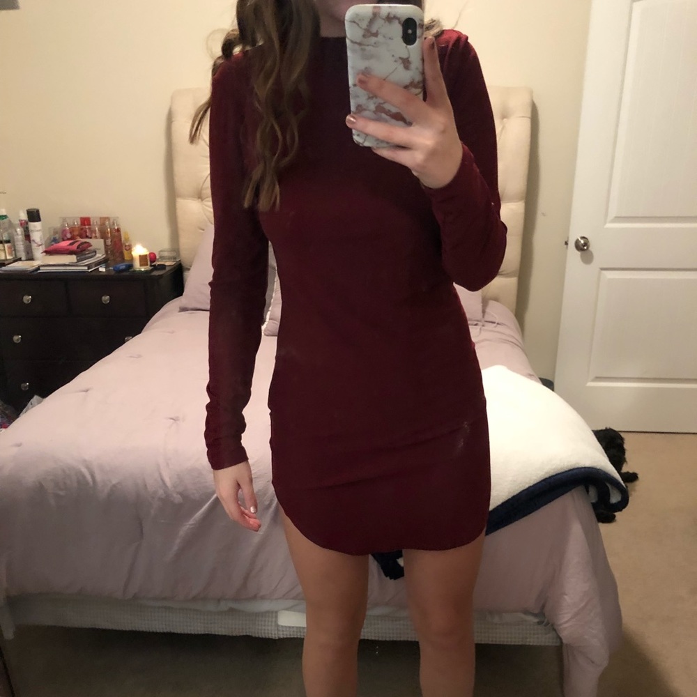 Maroon tight party dress!